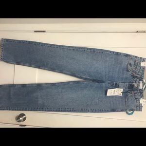 Zara Mid Rise Straight Leg Jeans